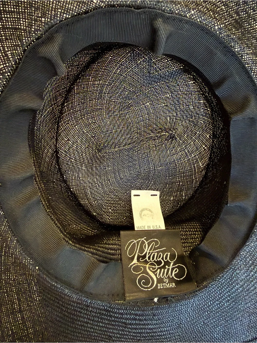 Plaza Suite by Betmar Vintage Black Straw Fascinator / Cocktail Hat